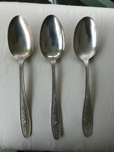 Three International Large Table Servng Spoons 8.5"