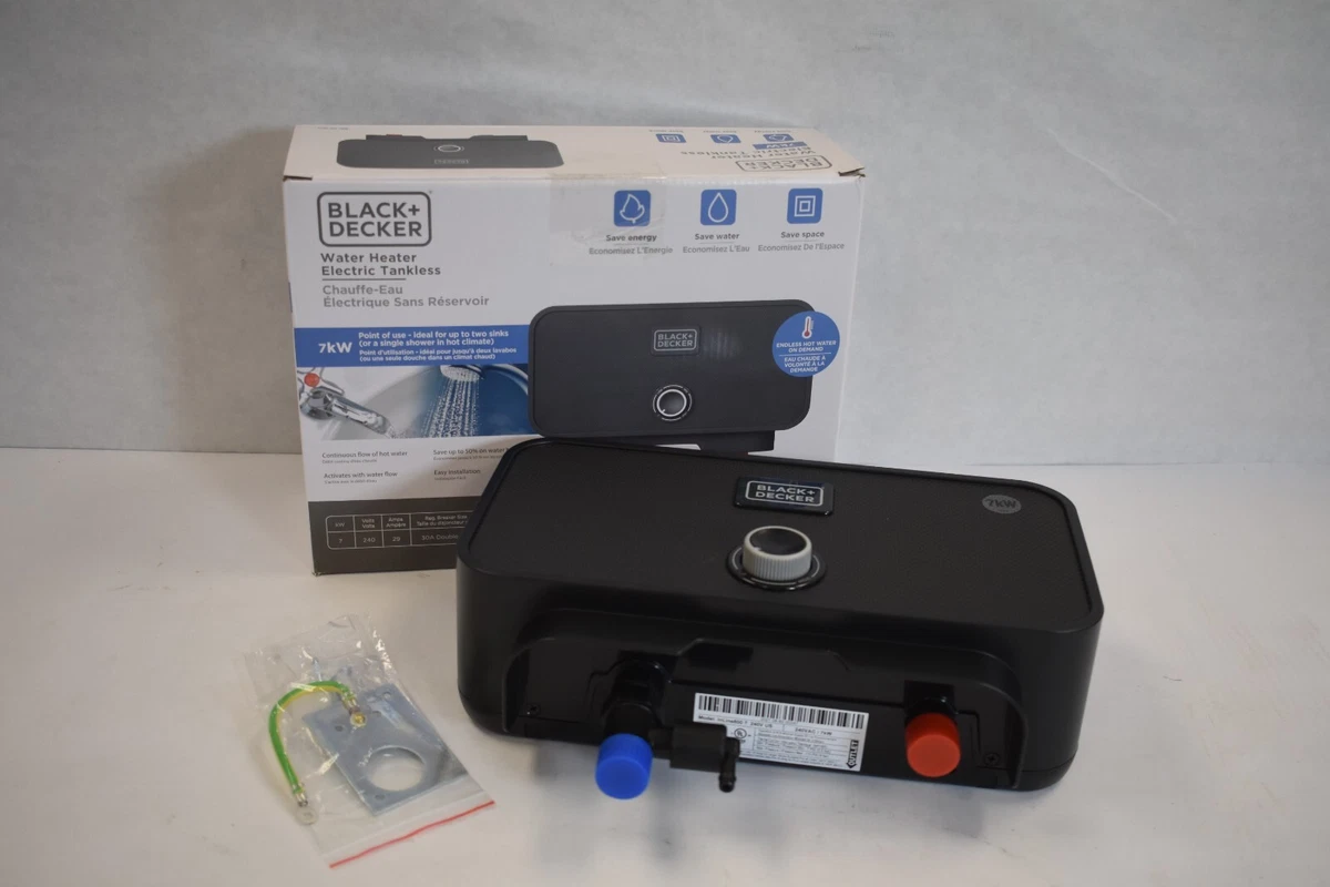 Black+Decker Tankless Electric Water Heater 240 Volt 7-kW 1.4 GPM BD-70-WH  READ | eBay