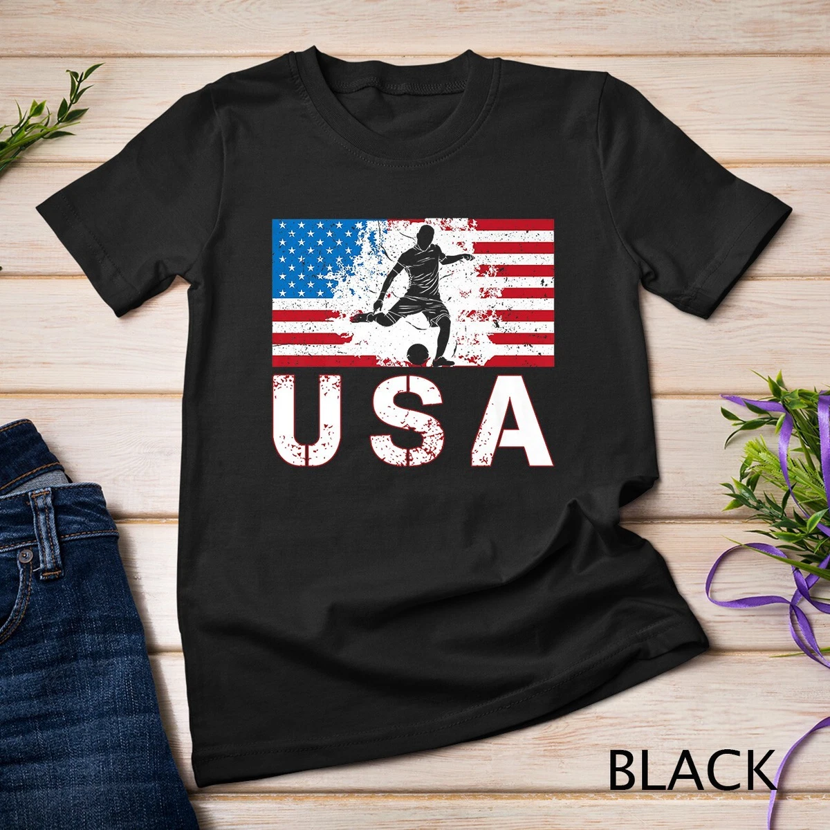 USA Soccer team American flag US football men women kids Premium
