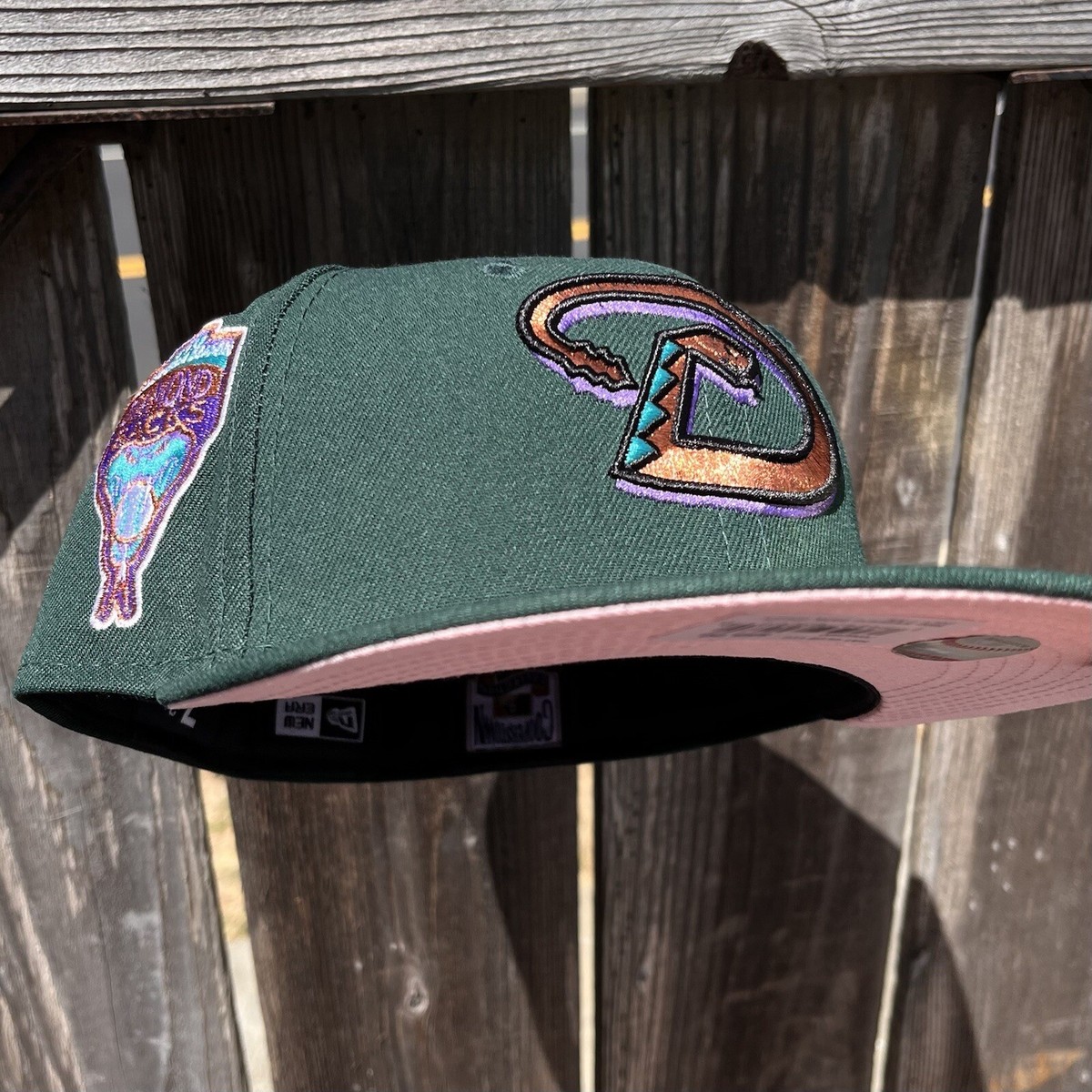 新品タグ付【SHOUIA/ショウイア】 BASEBALL CHARM 7 3/8 Pink UV Hat Club Arizona Diamondbacks 1998 Inaugural