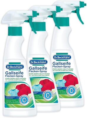 3x Dr. Beckmann Gallseife Flecken-Spray, mit echter, natürlicher Gallseife