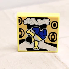 New LEGO Break Dancing Music Album Printed Dancer 80's Old School Fun MTV Era