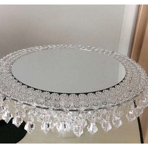 14 Zoll Spiegel Top Kristall Kuchen Ständer für Hochzeiten - Bild 7 von 9