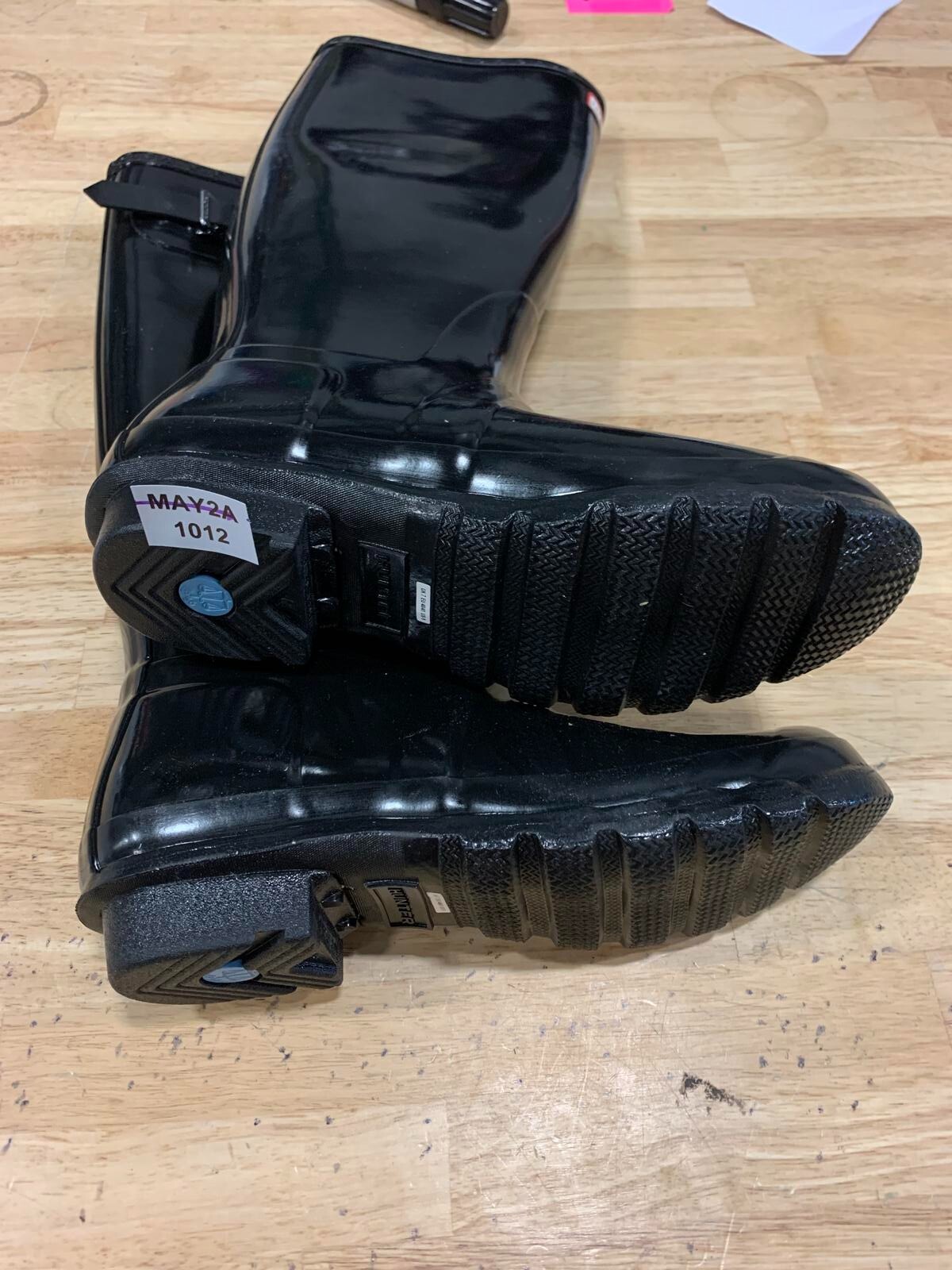 HUNTER TALL GLOSS BLACK WOMEN'S RAIN BOOTS SIZE 9 NWOB! eBay