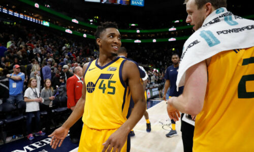 Donovan Mitchell 2017-18 Utah Jazz Authentic Pro Cut Rookie Game Jersey & Shorts - Picture 3 of 14