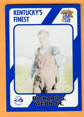 #ad Richard Webb Jr. Kentucky Wildcats 1989 Card #151 Lexington Senior High 11E $1.90