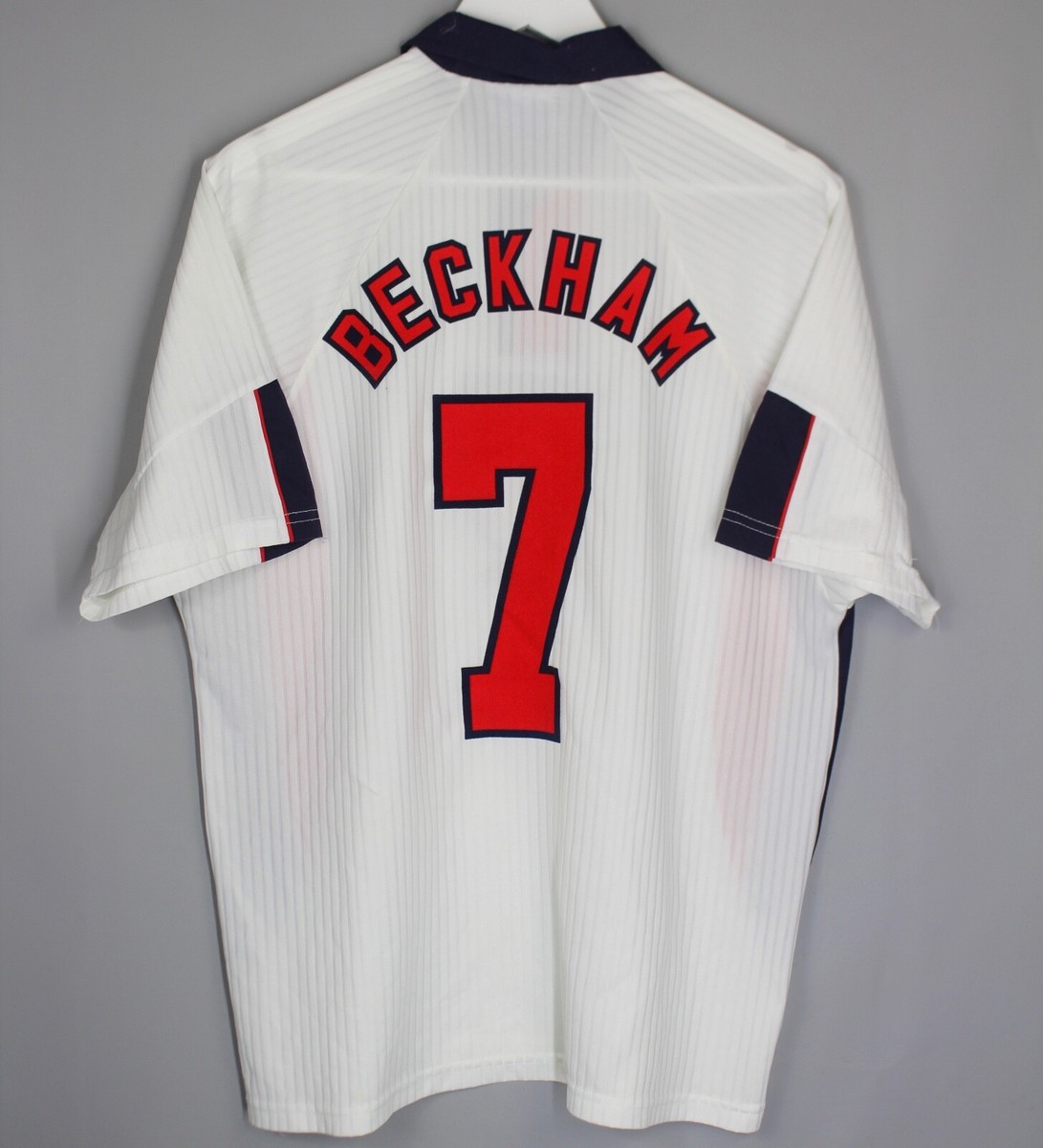 ENGLAND NATIONAL TEAM 1997 1998 HOME FOOTBALL SHIRT JERSEY #7