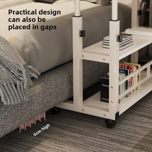 Table d'appoint multifonctionnelle à élévateur mobile, pour chambre et bureau - Photo 4/4