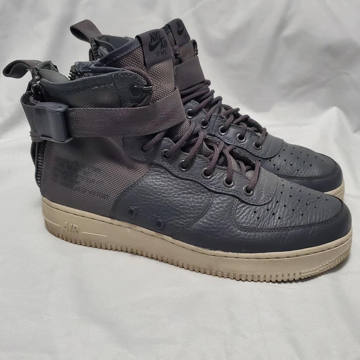 2017 Nike SF Air Force 1 Mid Gray Urban Utility FTWR 917753 004 Men Size 9