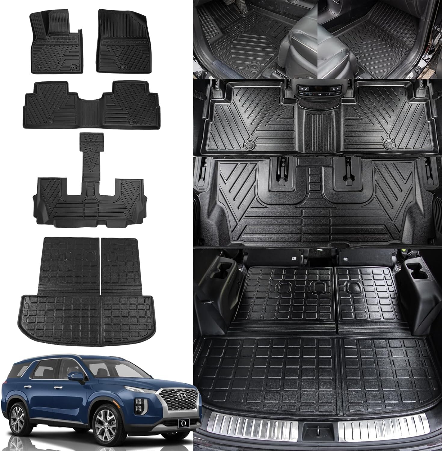 Rongtaod Floor Mats Compatible with 20202024 Hyundai Palisade Floor Liner Tr... eBay