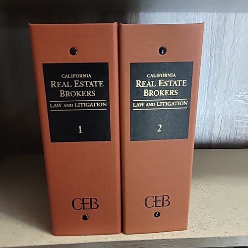 California Real Estate Brokers Law and Litigation 2010 CEB eBay