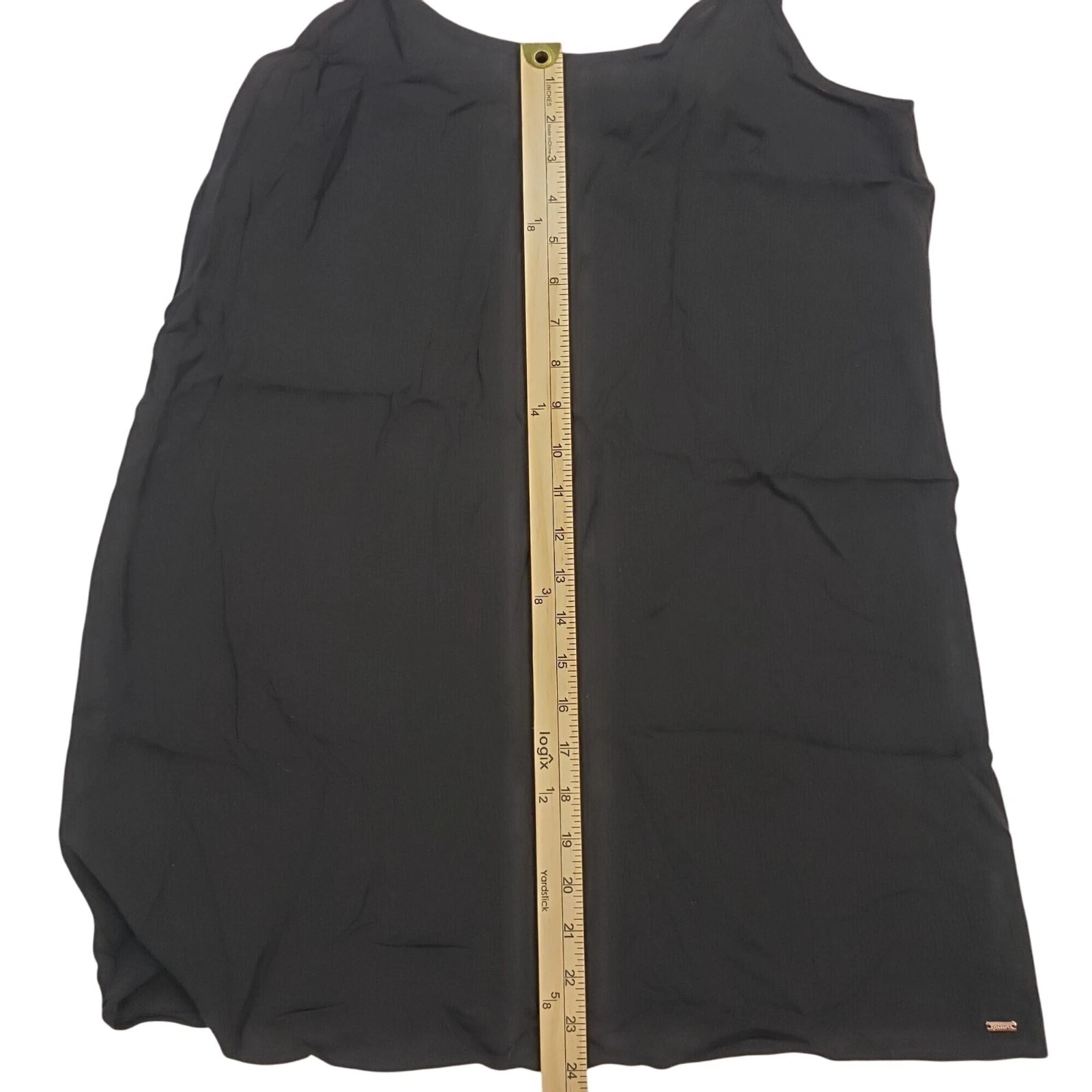 UNDERCOVER Victorias Secret Rosa Nero Regolabile Spaghetti Strap Abito Slip Foderato Casual W