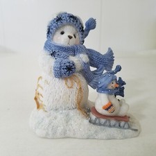Enesco Cherished Teddies, NORA, 2001, "Brrrr...., 848581, Snowbear pulling Sled