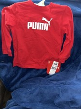 Puma Boy Long Sleeve Red Shirt Size 5