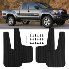 For Toyota Tacoma Soft Rubber Rally Mud Flaps Splash Guard Front & Rear Mudguard