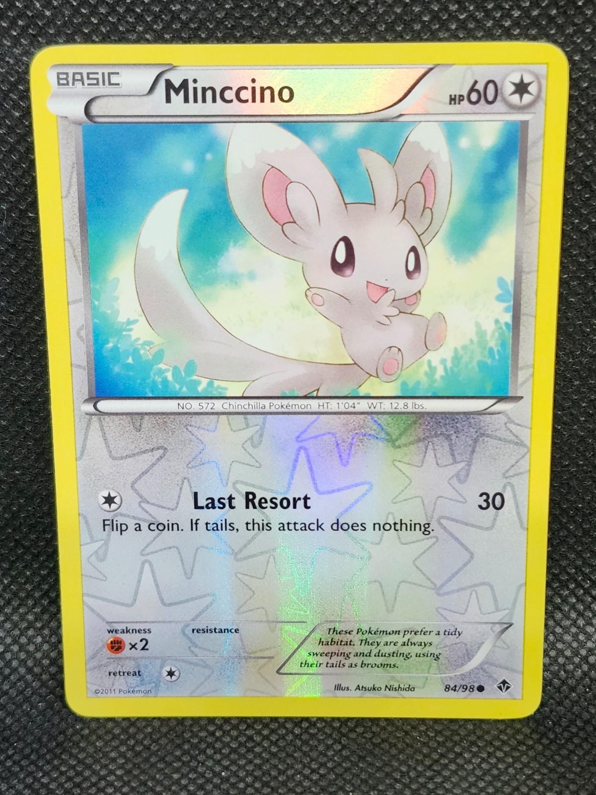 Pokemon Minccino Emerging Powers Reverse Holo 84/98 NM Condition