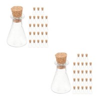 48 StüCk Mini-Waschflaschen Zum Selbermachen, AnhäNger-Charms, Klarglasflasche,