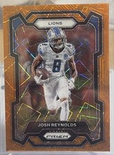 2023 Panini Prizm Josh Reynolds Orange Lazer Refractor 104 LIONS RAMS TITANS