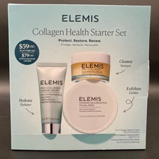 Elemis Collagen Health Starter Set-Marine Cream+Cleansing Balm+Pads-Travel Size
