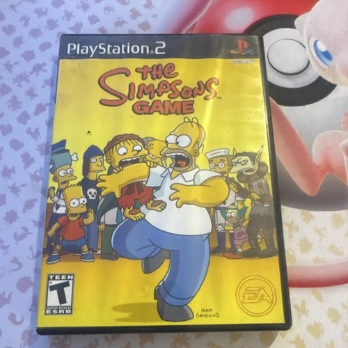 The Simpsons Game PlayStation 2 EA 2007 T-Teen Multiplayer Co-op Manual Poster