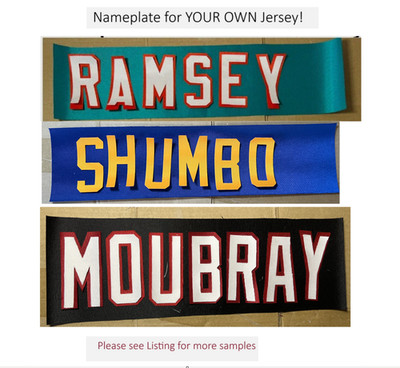 Miami  (Any team/League) UNSEWN Nameplate Namebar for Football Jersey READ DESC