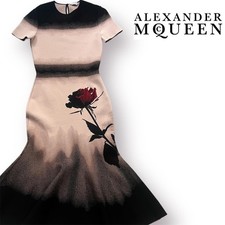 Alexander McQueen Long Dress Size M Beautiful Silhouette Multi Color