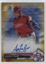 2017 Bowman Chrome Prospect Gold Refractor 41/50 Alberto Tirado Auto 7eo