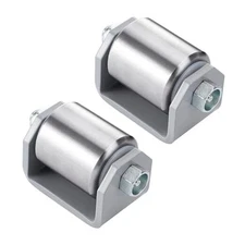  2" Weld on Trailer Roller Heavy Duty Steel Skid Wheels Caster Roller Pack of 2