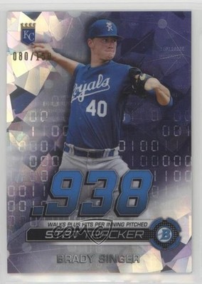 2019 Bowman Chrome Stat Tracker Atomic Refractor 80/150 Brady Singer #ST-BS s3g
