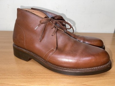 Polo Ralph Lauren MD1052 Mens Brown Leather Casual Chukka Boots Sz 9.5D