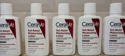 CeraVe Itch Relief Moisturizing Lotion ~Travel Size (1oz/29ml) Lot X5 ~Exp 11/26