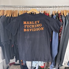 Vintage 80's Harley Davidson T-Shirt Size Large Biker Faded Made in USA RARE