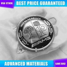 Chrome Front Hood Emblem Apple Tree Fit For Mercedes Amg Affalterbach 57mm Badge