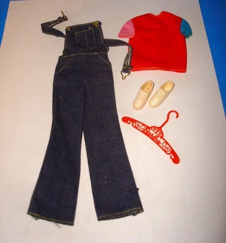 Vintage  Barbie Doll Clothes Outfit #3488 Overall Denim 1972