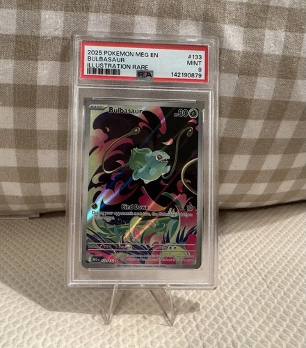 Pokémon Bulbasaur 133/132 Illustration Rare Holo Mega Evolution PSA 9