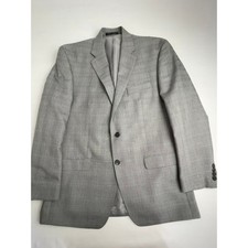 Chaps Mens 42R Gray Glen Plaid Blazer Sport Coat Two Button Classic Fit