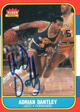 Adrian Dantley Signed 1986-87 Fleer #21 Utah Jazz Autograph