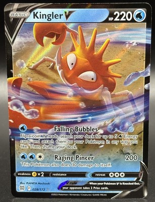 kingler v pokemon card value The Cards Of Pokmon TCG: Brilliant Stars Part 7: Simisear & ensuring that energy wont be a problem Pokemon Kingler V #028 Brilliant