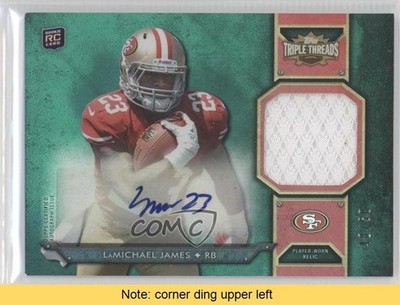 2012 Triple Threads Rookie Relics Emerald 48/50 LaMichael James Auto READ 0a1