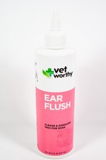 VET WORTHY Ear Flush Liquid Dog Ear Cleaner-Cleans  Dissolves Wax 8oz USA