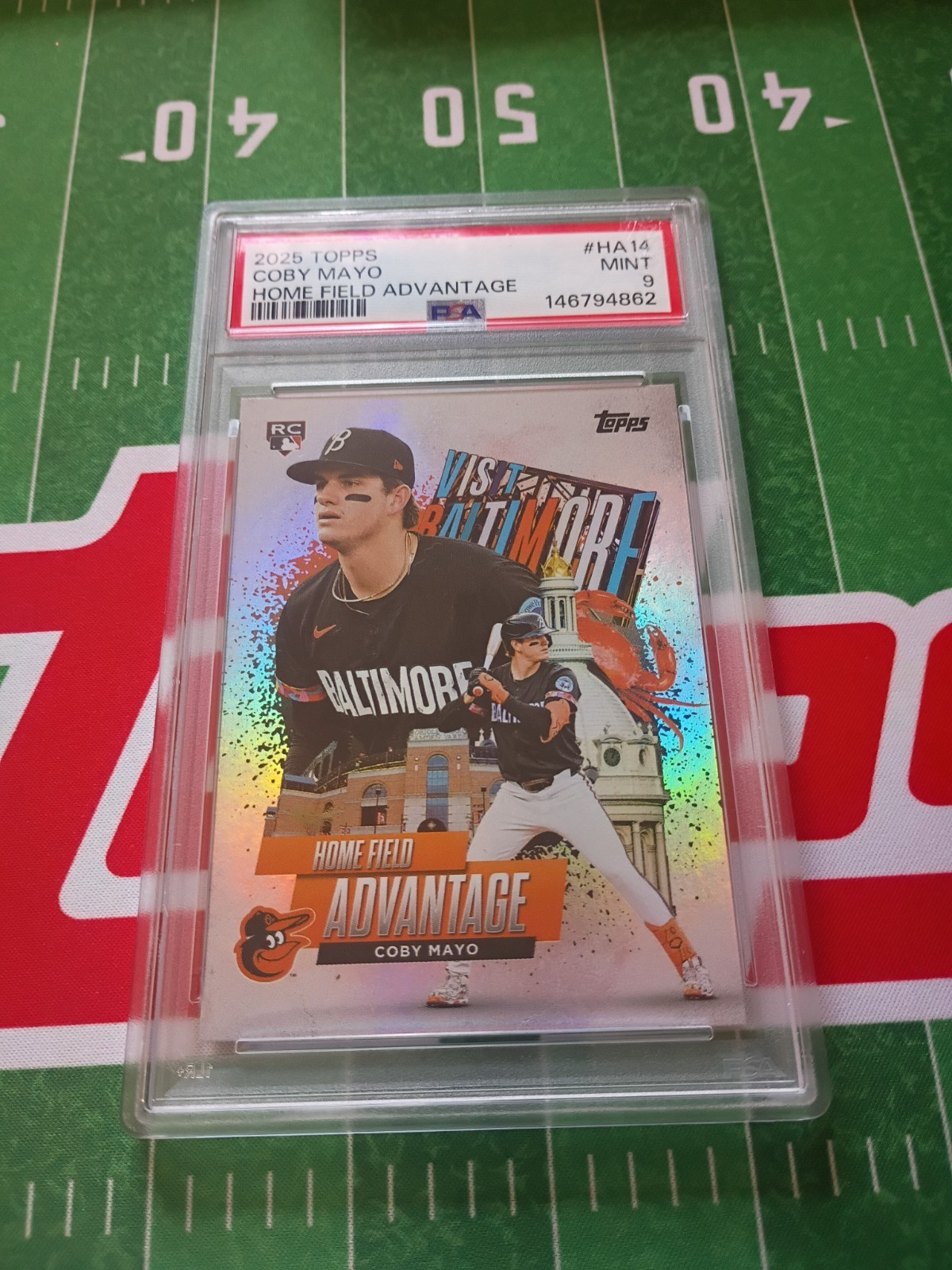 2025 Topps Coby Mayo RC  Home Field Advantage #HA-14 PSA 9 