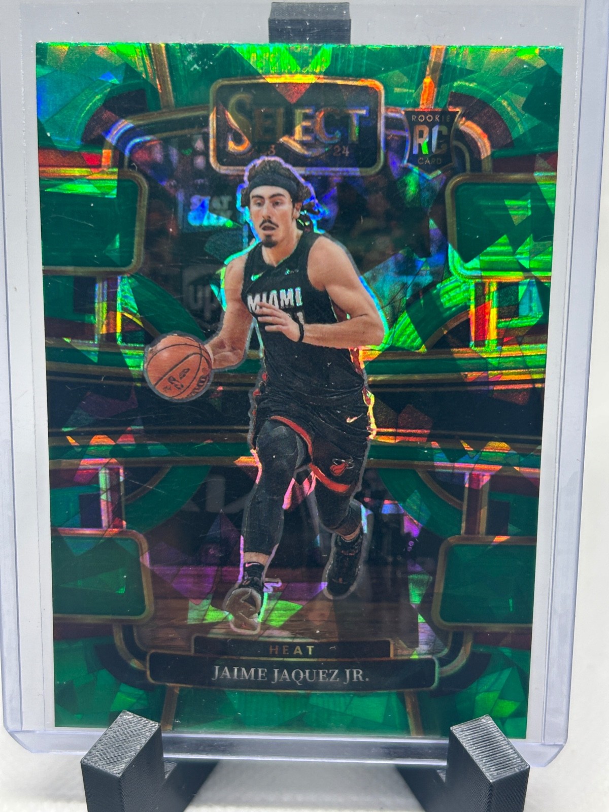 2023-24 Panini Select Jaime Jaquez Jr. Green Ice Prizm RC #100 Heat 110C