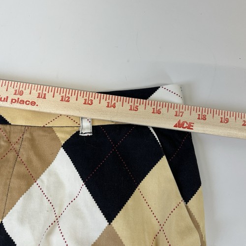 Loudmouth Golfshorts Herren 36 Braun Argyle Geometrisch Golf Preppy Chino Retro - Bild 8 von 11