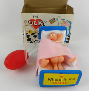Vtg 'The Lucky Guy' Adult Humor, Nurse / Patient, Working, Nice Original Box