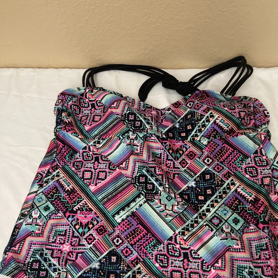 Traje de baño Tankini de moda para mujer talla XL multicolor inferior L Isaac Mizrahi Foto 4 de 4