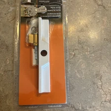 PRIME-LINE C 1120 Sliding Door Outside Pull with 2 Keys, White/Diecast