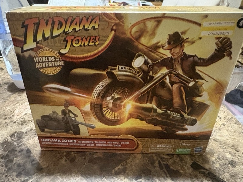 Hasbro Indiana Jones Adventure Playset Motorcycle Sidecar with figure.