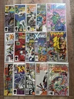 Marvel DC Lot Of 15 Vintage Comic Book Spiderman Thor Punisher