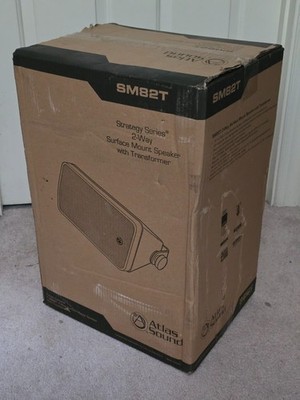 New Atlas Sound (AtlasIED ) SM82T-WH Outdoor Speaker White 60-Watt 70V/100V
