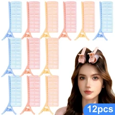 12PCS 2-in-1 Heatless Bang Hair Curlers Self-Adhesive Rollers for Natural Volume